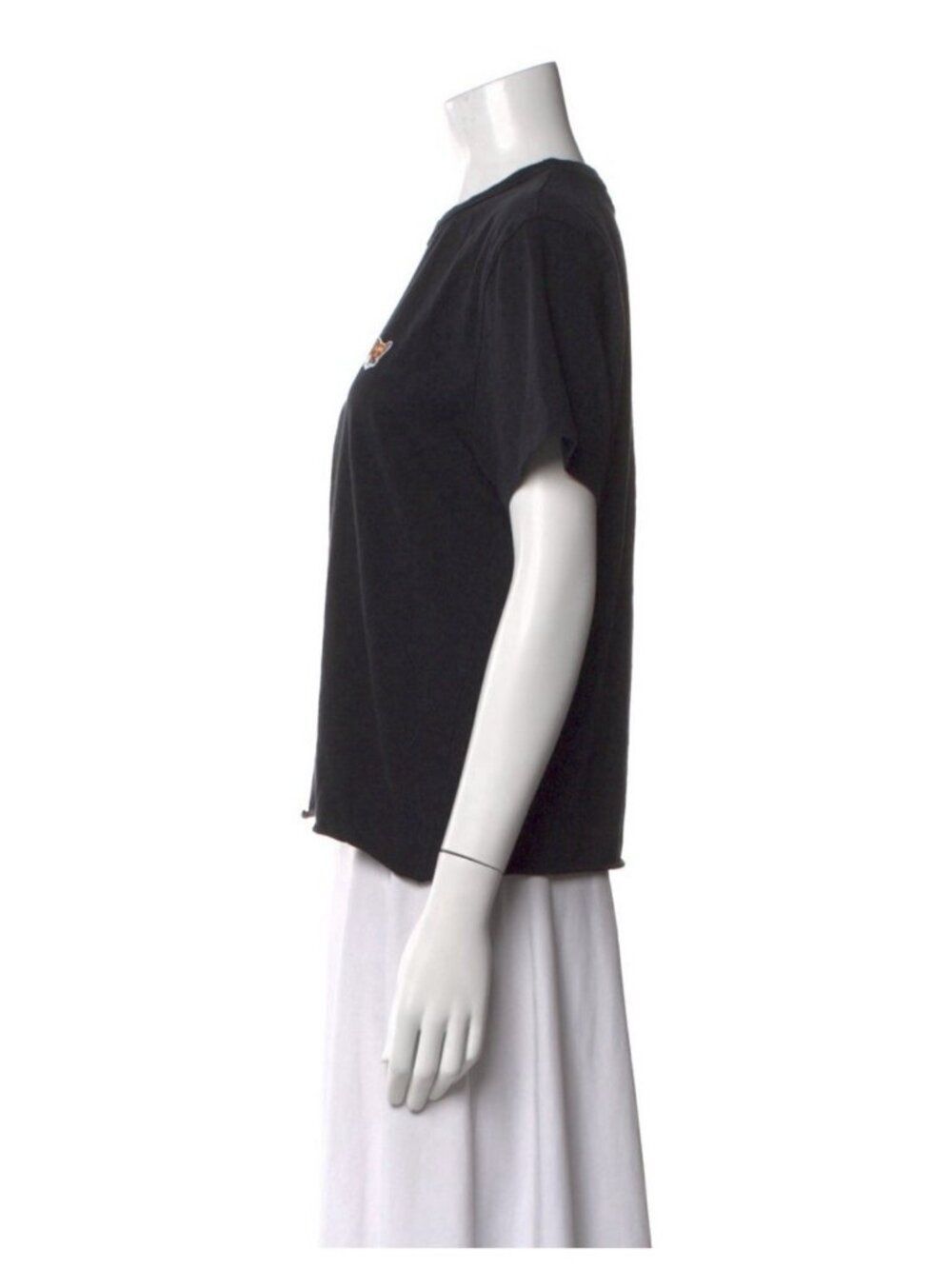 Maison Kitsune Authentic Black Fox Head Short Sleeve Crew Neck T Shirt Medium - Picture 3 of 12